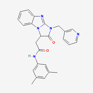 molecular formula C25H23N5O2 B11181087 N-(3,5-dimethylphenyl)-2-[2-oxo-1-(pyridin-3-ylmethyl)-2,3-dihydro-1H-imidazo[1,2-a]benzimidazol-3-yl]acetamide 