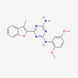 N-(2,5-dimethoxyphenyl)-6-(3-methyl-1-benzofuran-2-yl)-1,3,5-triazine-2,4-diamine