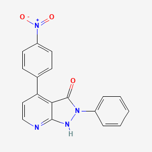 4-(4-nitrophenyl)-2-phenyl-1,2-dihydro-3H-pyrazolo[3,4-b]pyridin-3-one