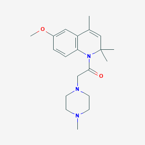 molecular formula C20H29N3O2 B11181115 1-(6-methoxy-2,2,4-trimethylquinolin-1(2H)-yl)-2-(4-methylpiperazin-1-yl)ethanone 