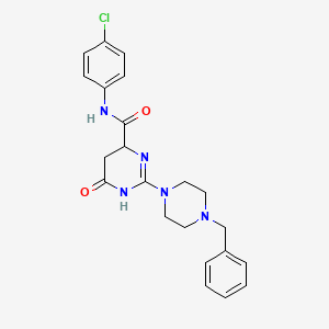 2-(4-benzylpiperazin-1-yl)-N-(4-chlorophenyl)-6-oxo-3,4,5,6-tetrahydropyrimidine-4-carboxamide