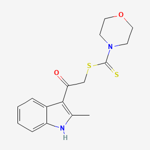 molecular formula C16H18N2O2S2 B11181120 2-(2-methyl-1H-indol-3-yl)-2-oxoethyl morpholine-4-carbodithioate CAS No. 724779-47-9