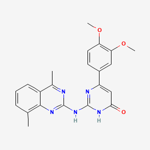 6-(3,4-dimethoxyphenyl)-2-[(4,8-dimethylquinazolin-2-yl)amino]pyrimidin-4(3H)-one