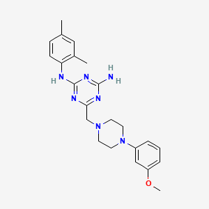 molecular formula C23H29N7O B11181167 N-(2,4-dimethylphenyl)-6-{[4-(3-methoxyphenyl)piperazin-1-yl]methyl}-1,3,5-triazine-2,4-diamine 