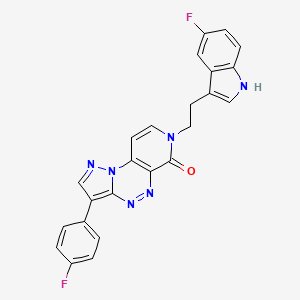 7-[2-(5-fluoro-1H-indol-3-yl)ethyl]-3-(4-fluorophenyl)pyrazolo[5,1-c]pyrido[4,3-e][1,2,4]triazin-6(7H)-one