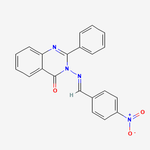 3-{[(E)-(4-nitrophenyl)methylidene]amino}-2-phenylquinazolin-4(3H)-one