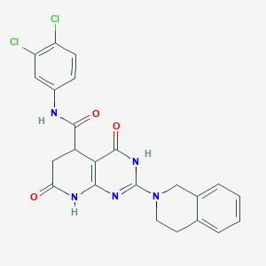 N-(3,4-dichlorophenyl)-2-(3,4-dihydroisoquinolin-2(1H)-yl)-4-hydroxy-7-oxo-5,6,7,8-tetrahydropyrido[2,3-d]pyrimidine-5-carboxamide