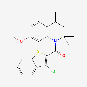 (3-chloro-1-benzothiophen-2-yl)(7-methoxy-2,2,4-trimethyl-3,4-dihydroquinolin-1(2H)-yl)methanone