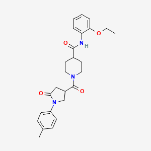 N-(2-ethoxyphenyl)-1-[1-(4-methylphenyl)-5-oxopyrrolidine-3-carbonyl]piperidine-4-carboxamide