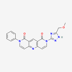 molecular formula C21H16N6O3 B11181251 2-[3-(methoxymethyl)-1H-1,2,4-triazol-5-yl]-8-phenylpyrido[4,3-b][1,6]naphthyridine-1,9(2H,8H)-dione 