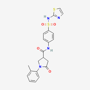 1-(2-methylphenyl)-5-oxo-N-[4-(1,3-thiazol-2-ylsulfamoyl)phenyl]pyrrolidine-3-carboxamide