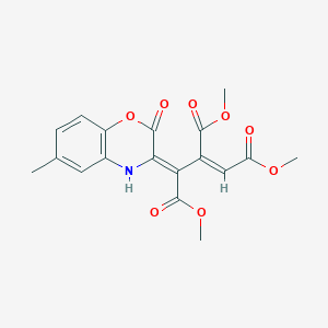 trimethyl (1Z,3Z)-3-(6-methyl-2-oxo-2H-1,4-benzoxazin-3(4H)-ylidene)prop-1-ene-1,2,3-tricarboxylate