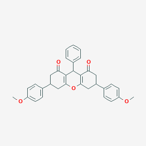 molecular formula C33H30O5 B11181296 3,6-bis(4-methoxyphenyl)-9-phenyl-3,4,5,6,7,9-hexahydro-1H-xanthene-1,8(2H)-dione 