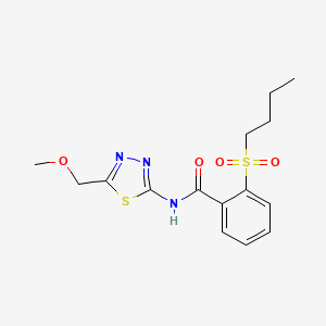 molecular formula C15H19N3O4S2 B11181299 2-(butylsulfonyl)-N-[5-(methoxymethyl)-1,3,4-thiadiazol-2-yl]benzamide 