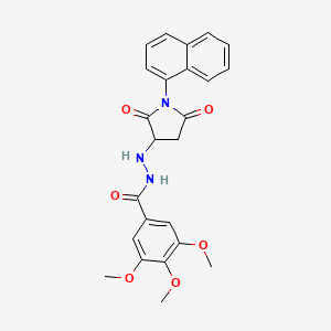 3,4,5-trimethoxy-N'-[1-(naphthalen-1-yl)-2,5-dioxopyrrolidin-3-yl]benzohydrazide