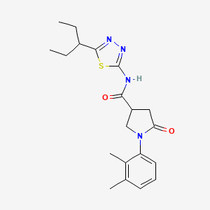 1-(2,3-dimethylphenyl)-5-oxo-N-[5-(pentan-3-yl)-1,3,4-thiadiazol-2-yl]pyrrolidine-3-carboxamide