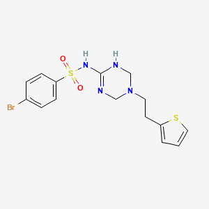 4-bromo-N-{5-[2-(thiophen-2-yl)ethyl]-1,4,5,6-tetrahydro-1,3,5-triazin-2-yl}benzenesulfonamide