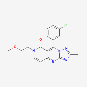 molecular formula C18H16ClN5O2 B11181345 9-(3-chlorophenyl)-7-(2-methoxyethyl)-2-methylpyrido[4,3-d][1,2,4]triazolo[1,5-a]pyrimidin-8(7H)-one 