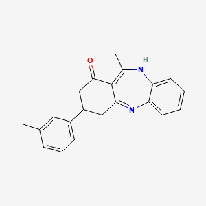 11-methyl-3-(3-methylphenyl)-2,3,4,5-tetrahydro-1H-dibenzo[b,e][1,4]diazepin-1-one