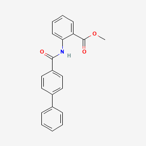 molecular formula C21H17NO3 B11181385 Methyl 2-[(biphenyl-4-ylcarbonyl)amino]benzoate 