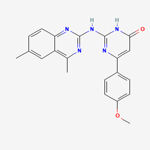 2-[(4,6-dimethylquinazolin-2-yl)amino]-6-(4-methoxyphenyl)pyrimidin-4(3H)-one