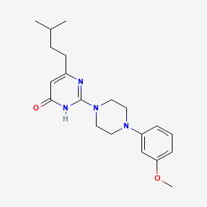 2-[4-(3-methoxyphenyl)piperazin-1-yl]-6-(3-methylbutyl)pyrimidin-4(3H)-one