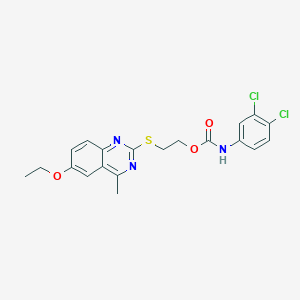 2-[(6-Ethoxy-4-methylquinazolin-2-yl)sulfanyl]ethyl (3,4-dichlorophenyl)carbamate