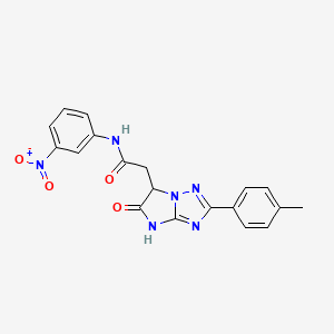 2-[2-(4-methylphenyl)-5-oxo-5,6-dihydro-4H-imidazo[1,2-b][1,2,4]triazol-6-yl]-N-(3-nitrophenyl)acetamide