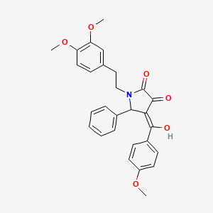 1-[2-(3,4-Dimethoxyphenyl)ethyl]-3-hydroxy-4-(4-methoxybenzoyl)-5-phenyl-2,5-dihydro-1H-pyrrol-2-one