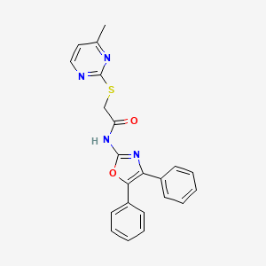 N-(4,5-diphenyl-1,3-oxazol-2-yl)-2-[(4-methylpyrimidin-2-yl)sulfanyl]acetamide