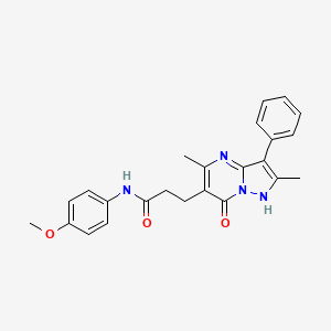 3-(2,5-dimethyl-7-oxo-3-phenyl-4,7-dihydropyrazolo[1,5-a]pyrimidin-6-yl)-N-(4-methoxyphenyl)propanamide