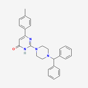 2-[4-(diphenylmethyl)piperazin-1-yl]-6-(4-methylphenyl)pyrimidin-4(3H)-one