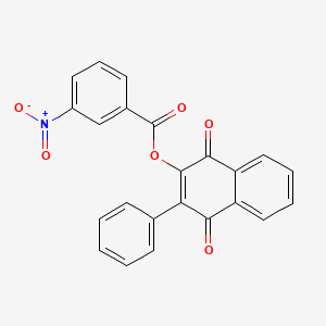 molecular formula C23H13NO6 B11181488 1,4-Dioxo-3-phenyl-1,4-dihydronaphthalen-2-yl 3-nitrobenzoate 