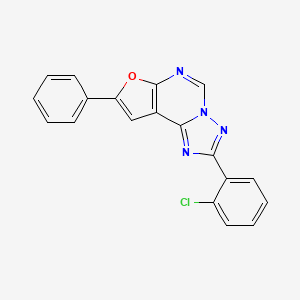 molecular formula C19H11ClN4O B11181494 2-(2-Chlorophenyl)-8-phenylfuro[3,2-e][1,2,4]triazolo[1,5-c]pyrimidine 