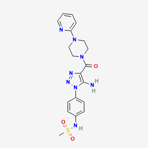 N-(4-{5-amino-4-[4-(pyridin-2-yl)piperazine-1-carbonyl]-1,2,3-triazol-1-yl}phenyl)methanesulfonamide