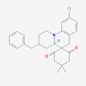 3'-Benzyl-9'-chloro-4,4-dimethyl-1',2',3',4',4'A,6'-hexahydrospiro[cyclohexane-1,5'-pyrido[1,2-A]quinoline]-2,6-dione