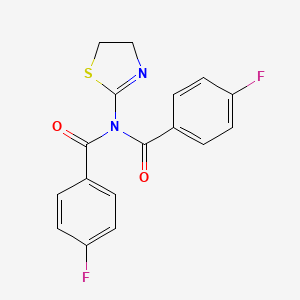 N-(4,5-dihydro-1,3-thiazol-2-yl)-4-fluoro-N-(4-fluorobenzoyl)benzamide