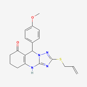 9-(4-methoxyphenyl)-2-(prop-2-en-1-ylsulfanyl)-5,6,7,9-tetrahydro[1,2,4]triazolo[5,1-b]quinazolin-8(4H)-one