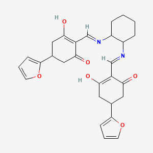 2,2'-[Cyclohexane-1,2-diylbis(iminomethylylidene)]bis[5-(furan-2-yl)cyclohexane-1,3-dione]