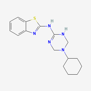 molecular formula C16H21N5S B11181557 Benzothiazol-2-yl-(5-cyclohexyl-1,4,5,6-tetrahydro-[1,3,5]triazin-2-yl)-amine 