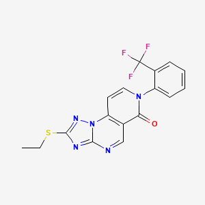 2-(ethylsulfanyl)-7-[2-(trifluoromethyl)phenyl]pyrido[3,4-e][1,2,4]triazolo[1,5-a]pyrimidin-6(7H)-one