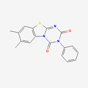 molecular formula C17H13N3O2S B11181590 7,8-dimethyl-3-phenyl-2H-[1,3,5]triazino[2,1-b][1,3]benzothiazole-2,4(3H)-dione CAS No. 522652-47-7