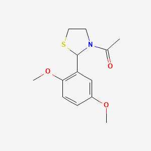 1-(2-(2,5-Dimethoxyphenyl)thiazolidin-3-yl)ethanone