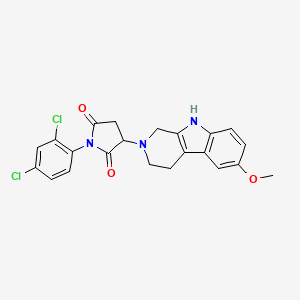 1-(2,4-dichlorophenyl)-3-(6-methoxy-1,3,4,9-tetrahydro-2H-beta-carbolin-2-yl)pyrrolidine-2,5-dione