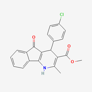 methyl 4-(4-chlorophenyl)-2-methyl-5-oxo-4,5-dihydro-1H-indeno[1,2-b]pyridine-3-carboxylate