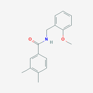 molecular formula C17H19NO2 B11181648 N-[(2-methoxyphenyl)methyl]-3,4-dimethylbenzamide 