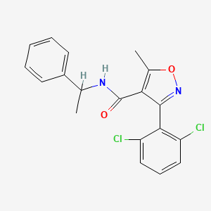 3-(2,6-dichlorophenyl)-5-methyl-N-(1-phenylethyl)-1,2-oxazole-4-carboxamide