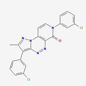 3,7-bis(3-chlorophenyl)-2-methylpyrazolo[5,1-c]pyrido[4,3-e][1,2,4]triazin-6(7H)-one