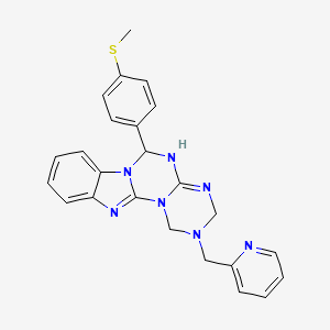 9-(4-methylsulfanylphenyl)-4-(pyridin-2-ylmethyl)-2,4,6,8,10,17-hexazatetracyclo[8.7.0.02,7.011,16]heptadeca-1(17),6,11,13,15-pentaene