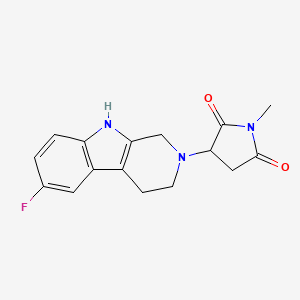 3-(6-fluoro-1,3,4,9-tetrahydro-2H-beta-carbolin-2-yl)-1-methylpyrrolidine-2,5-dione